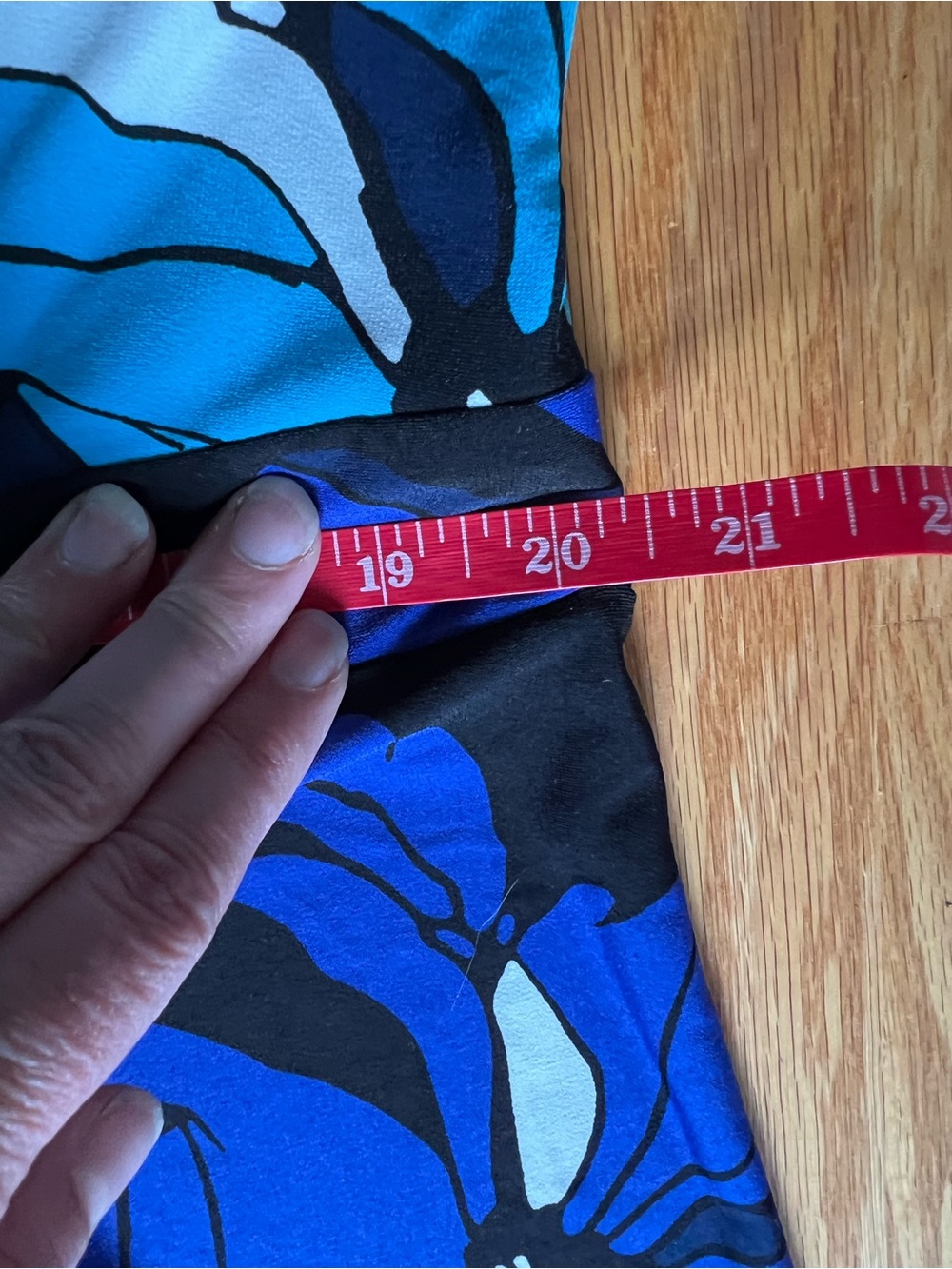 Chico's sleeveless Black Maxi Dress with Blue and Teal Floral Print - Picture 6 of 6